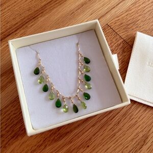 14k gold necklace peridot
